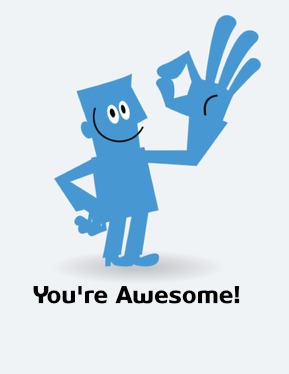 Celebratory awesome graphic