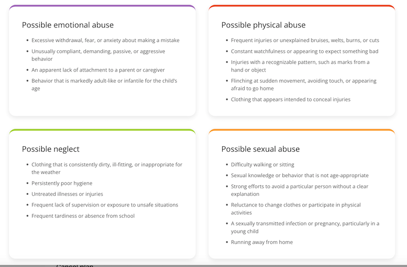 Child Abuse Reporting Guidelines