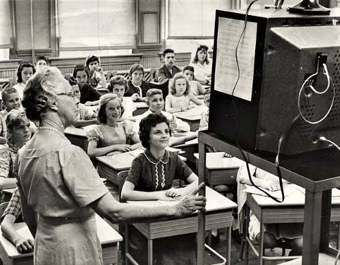 1950's Teacher showing television to students