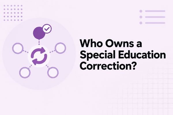Who Owns a Special Education Correction?