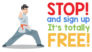 Illustration encouraging visitors to stop and sign up for free