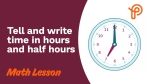 Prodigy Math Lesson | Measurement and Data | Tell and write time in hours and half hours!