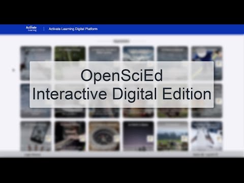 OpenSciEd Middle School Interactive Digital Edition from Activate Learning