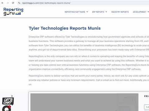 Tyler Technologies Munis ERP | Custom Reports &amp; BI Solutions | ReportingGuru