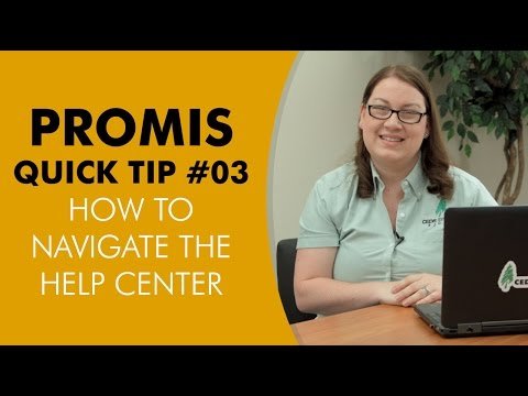 Promis Quick Tip #3 - How to Navigate the Help Center