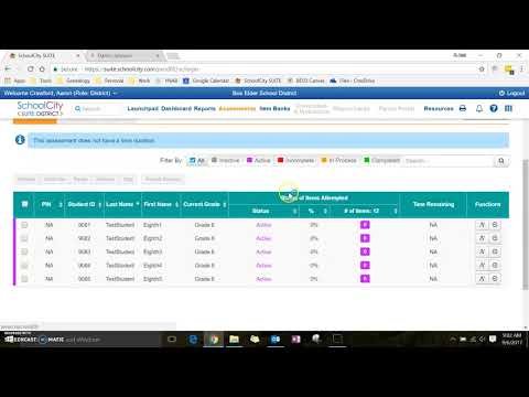 SchoolCity - Online Tests - Activating an Assessment for Students to Take