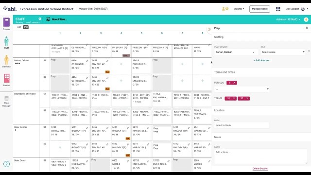 Block out Teacher Time for Prep, Common Planning, or Special Assignment