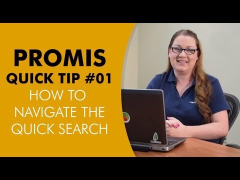 PROMIS Quick Tip #1 - How to Navigate the Quick Search