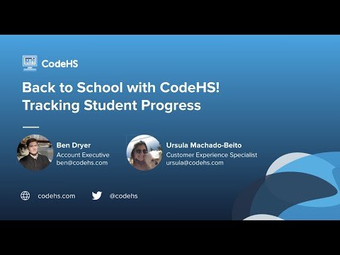 CodeHS Webinar: Top Tools to Track Student Progress on CodeHS Pro