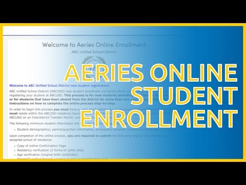 Aeries Online Student Enrollment