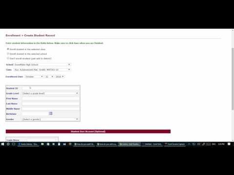 Gallileo Assessments: Add new student to school and class