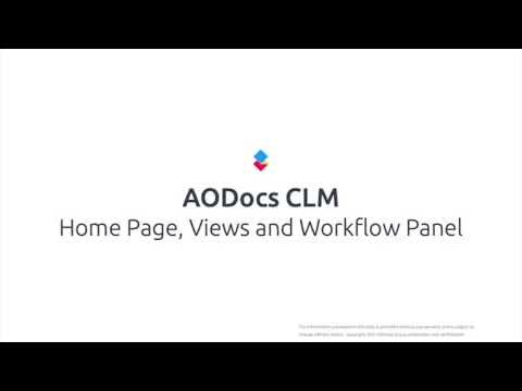AODocs CLM (Part 2) - Navigate easily from the Home Page and Workflow Panel