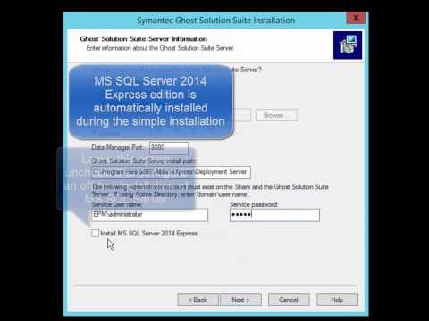 Custom Installation of Ghost Solution Suite 3.0 | Symantec Support