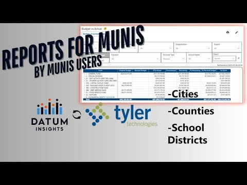 Get Reports out of Tyler Technologies ERP (formerly Munis)