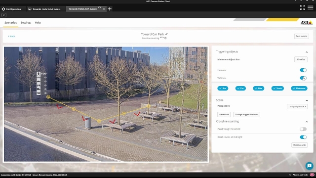 AXIS Camera Station - Counting using AXIS Object Analytics