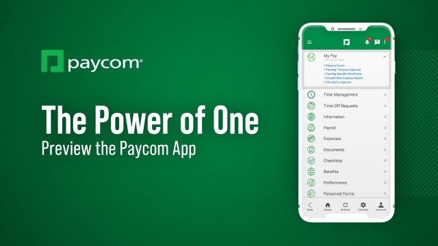 The Power of One: Preview the Paycom App