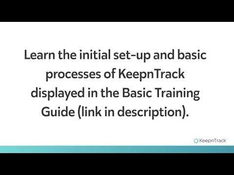 KeepnTrack University: Welcome
