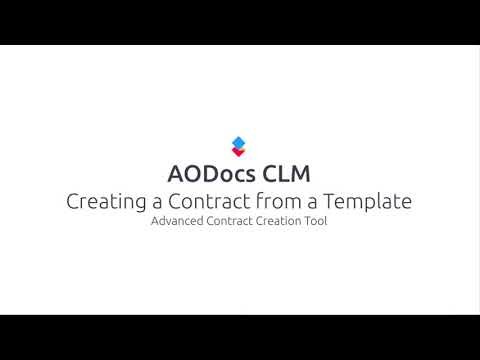 AODocs CLM (Part 10) - Create a Contract from a Template