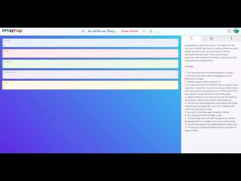 Free Form - Creating an essay from scratch