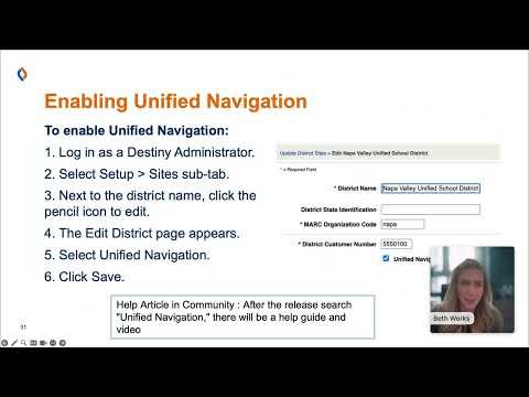 How to Enable Unified Navigation in Follett Destiny Library Manager | Step-by-Step Guide