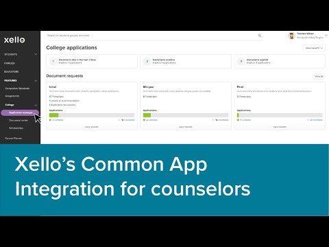 Common App integration for counselors
