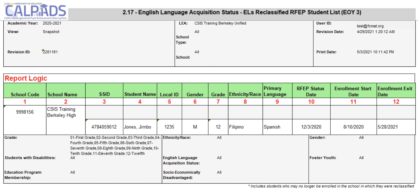 2.17 - English Language Acquisition Status EL RFEP EOY 3